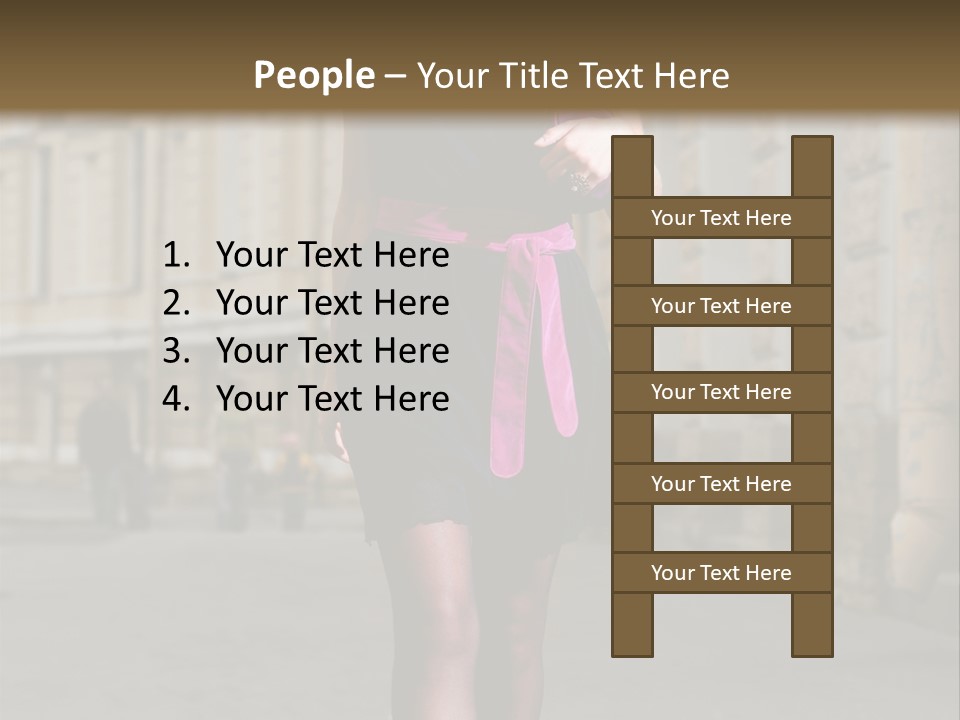 Girl Lady Street PowerPoint Template