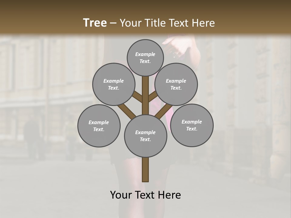 Girl Lady Street PowerPoint Template