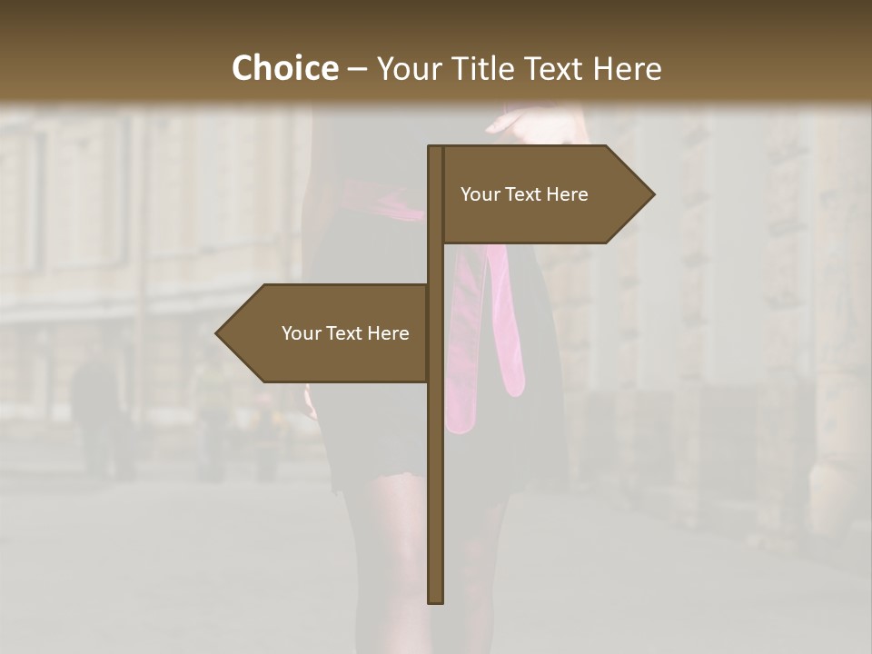 Girl Lady Street PowerPoint Template