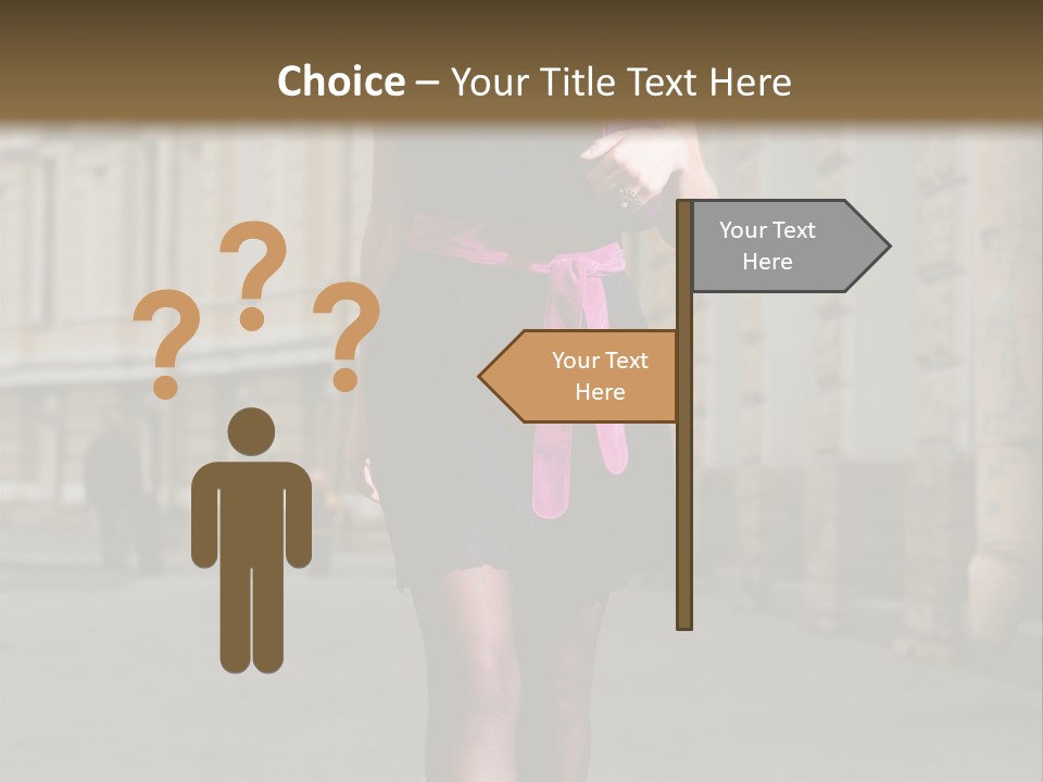Girl Lady Street PowerPoint Template
