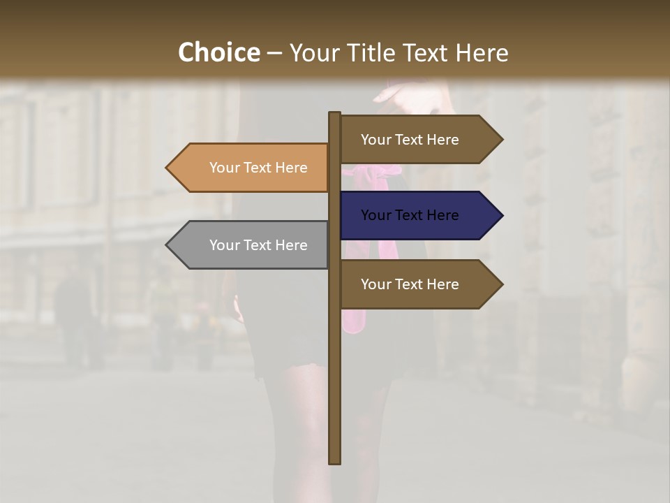 Girl Lady Street PowerPoint Template
