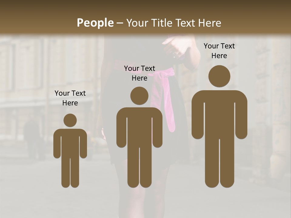 Girl Lady Street PowerPoint Template