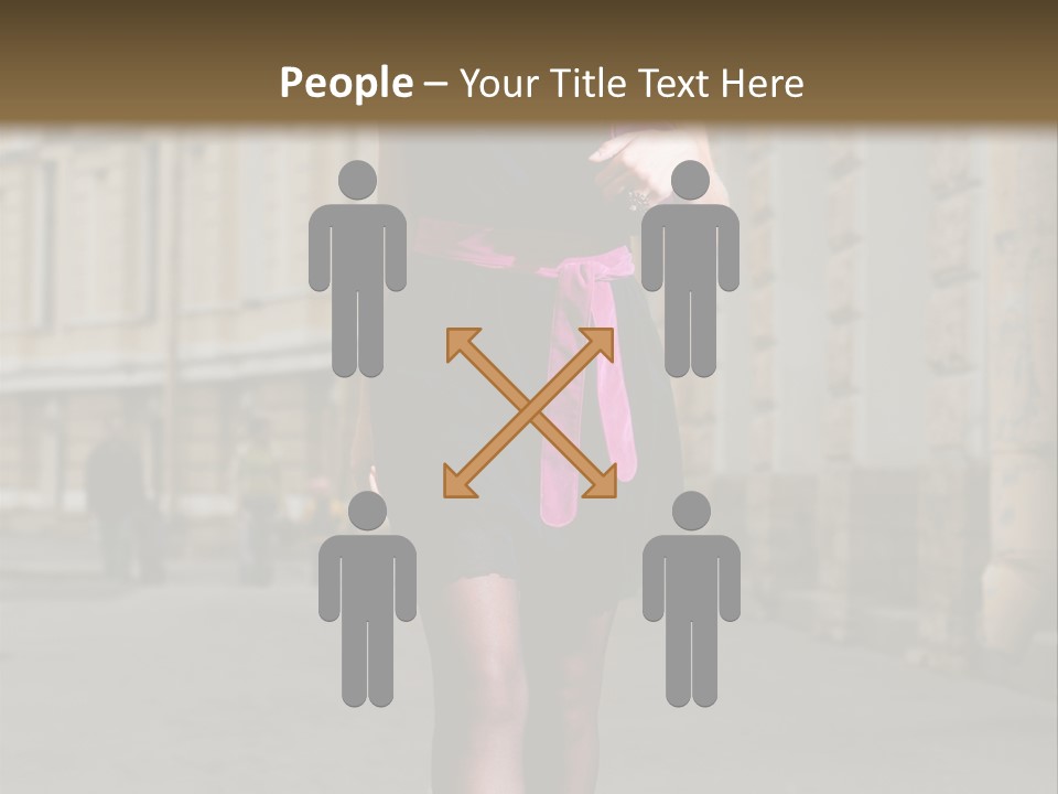 Girl Lady Street PowerPoint Template