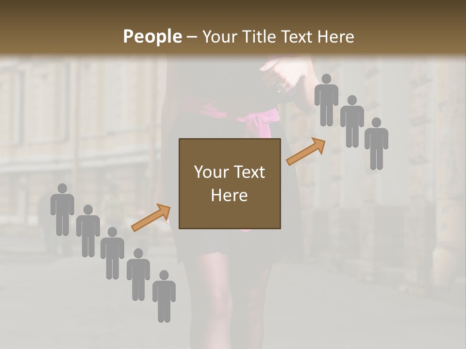 Girl Lady Street PowerPoint Template