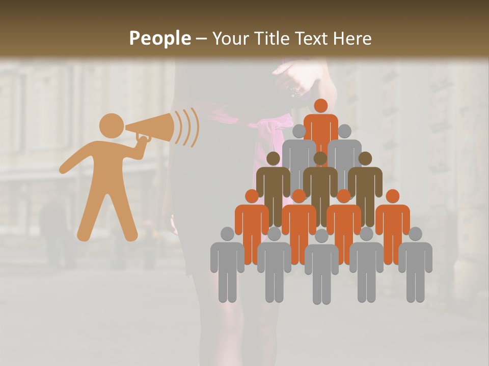 Girl Lady Street PowerPoint Template