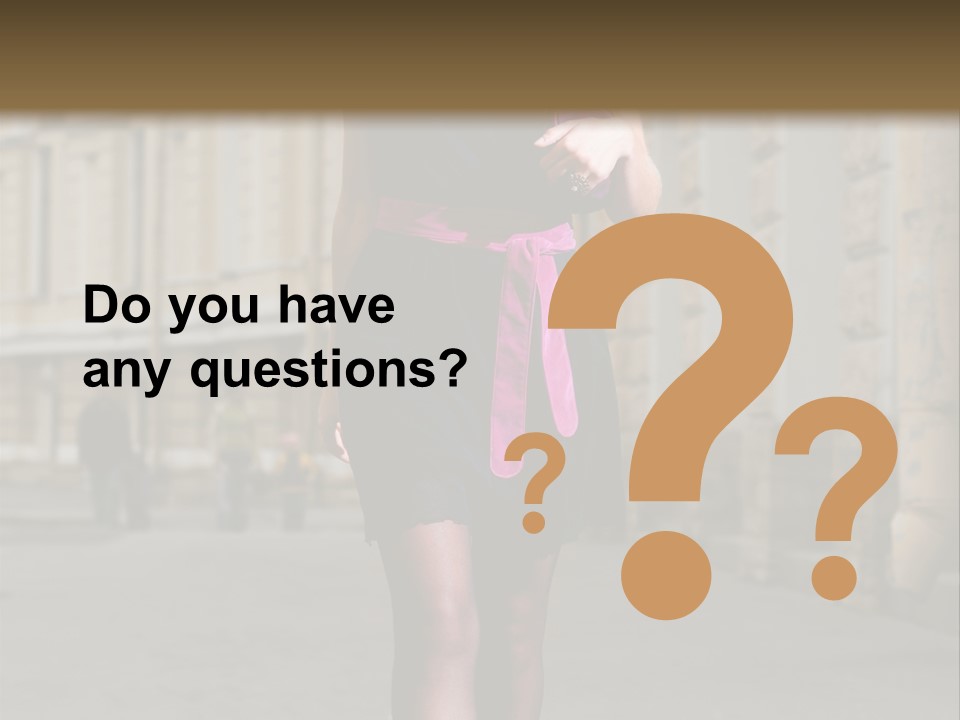 Girl Lady Street PowerPoint Template