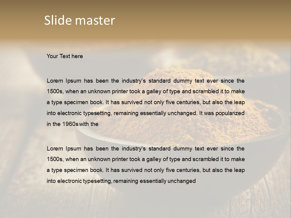 Orange Turmeric Background PowerPoint Template