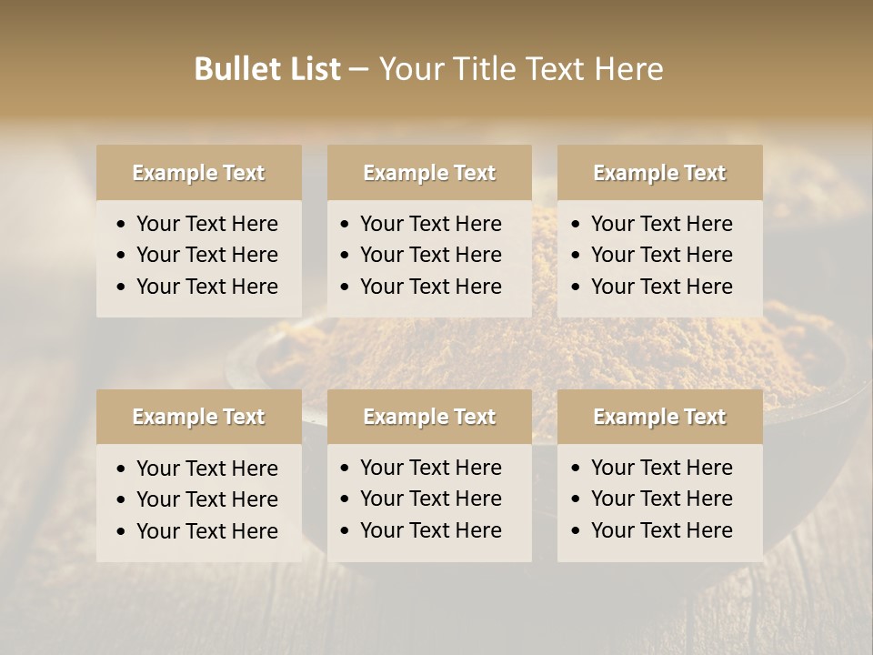 Orange Turmeric Background PowerPoint Template