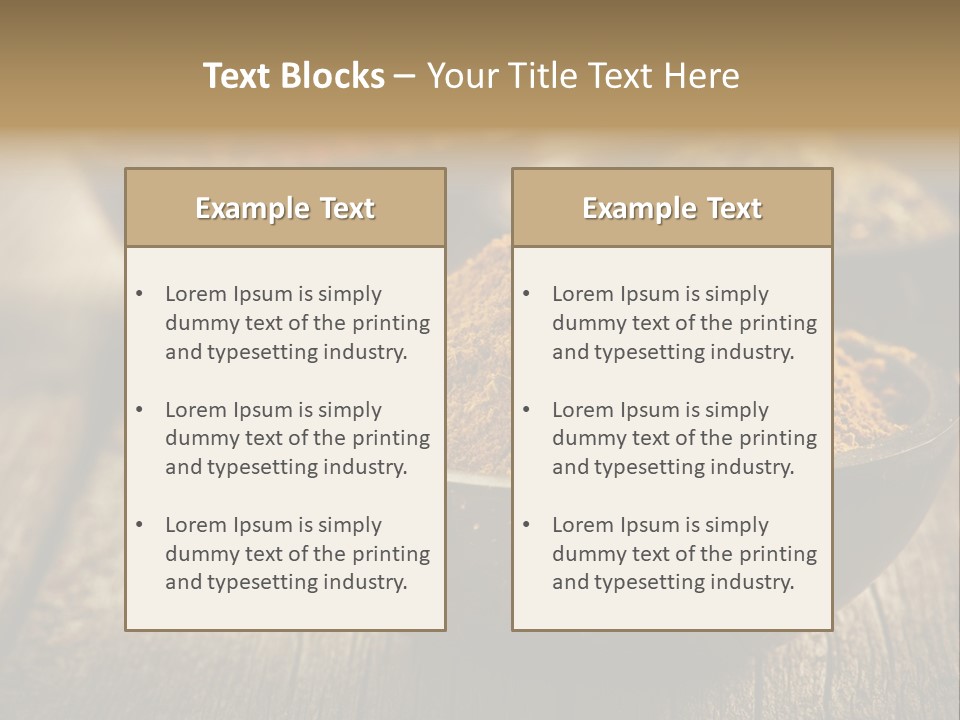 Orange Turmeric Background PowerPoint Template