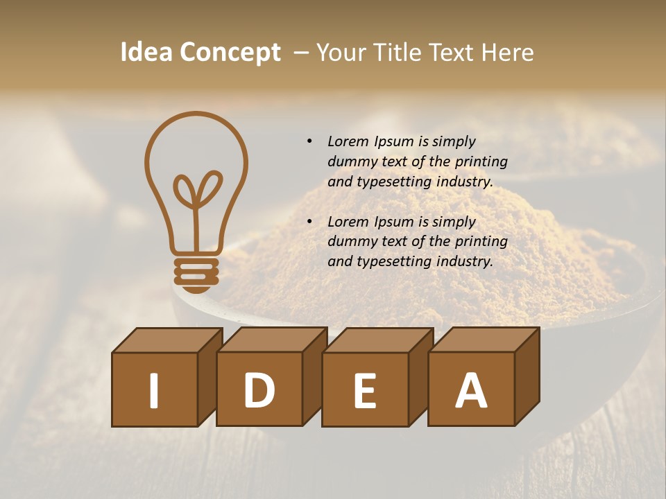 Orange Turmeric Background PowerPoint Template