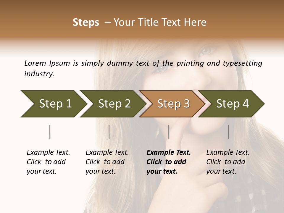 Standing Casual Positive PowerPoint Template