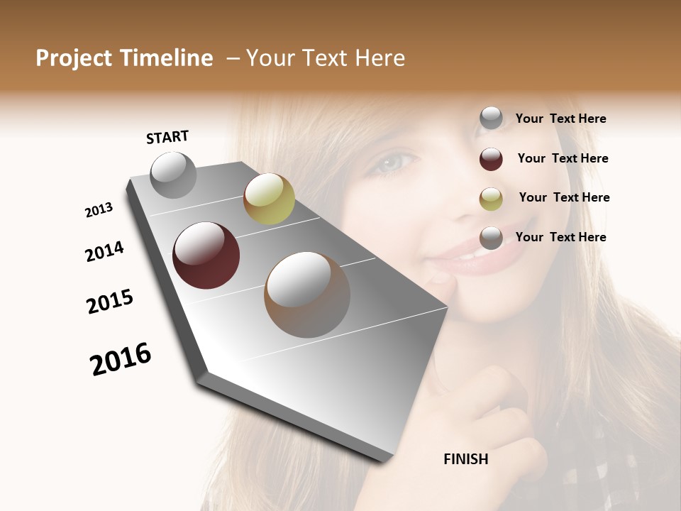Standing Casual Positive PowerPoint Template
