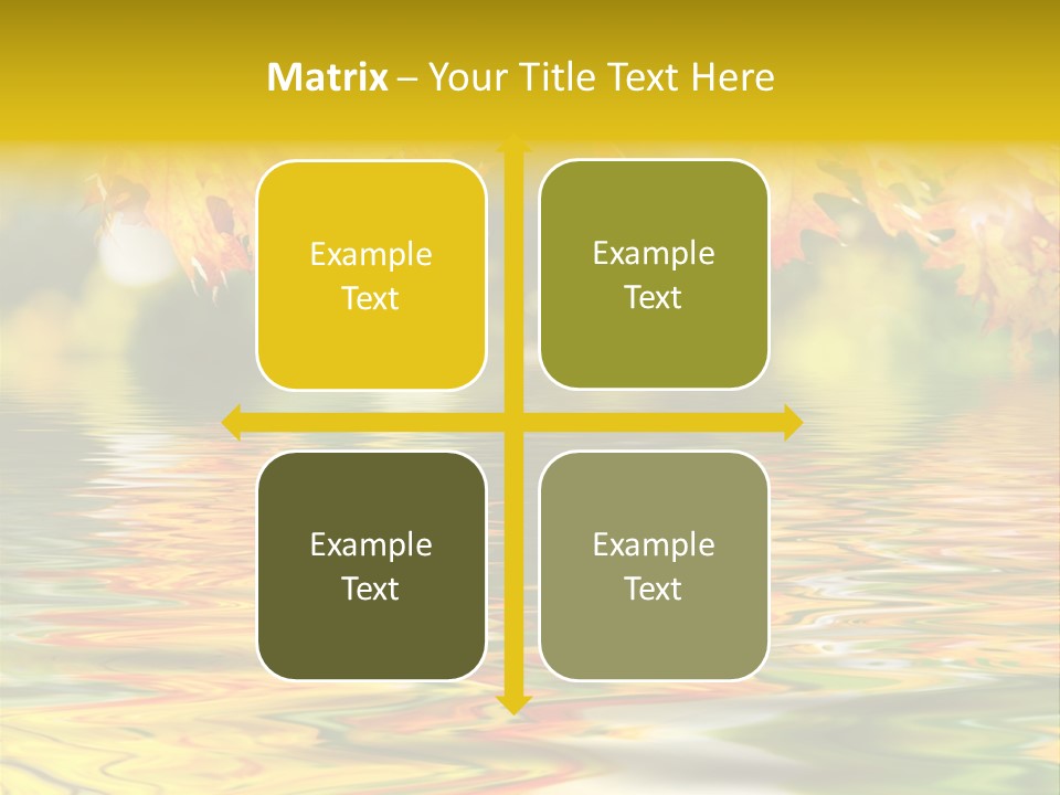Lake Closeup Yellow PowerPoint Template