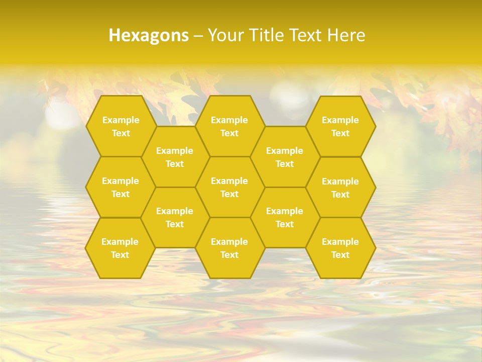Lake Closeup Yellow PowerPoint Template