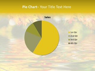 Lake Closeup Yellow PowerPoint Template