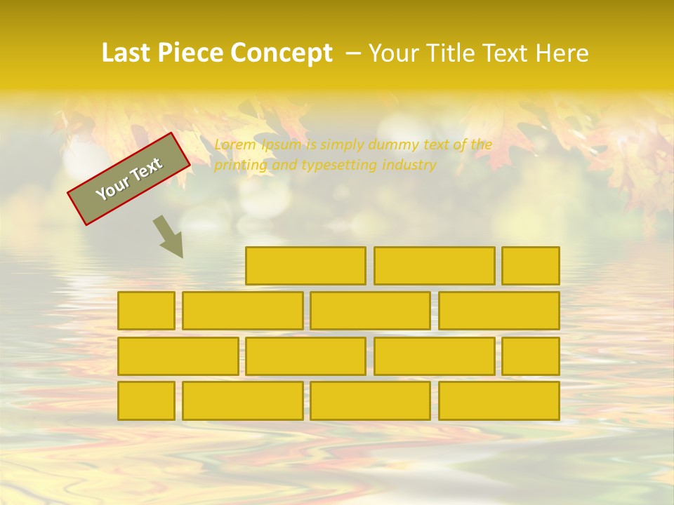 Lake Closeup Yellow PowerPoint Template