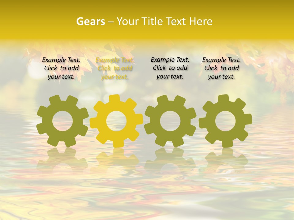 Lake Closeup Yellow PowerPoint Template