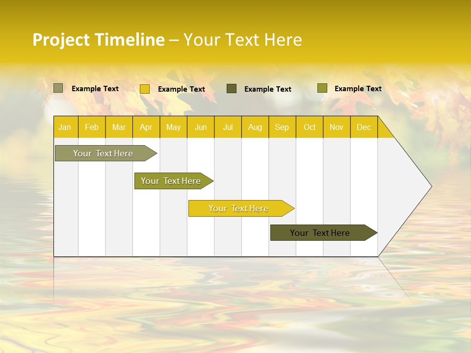 Lake Closeup Yellow PowerPoint Template