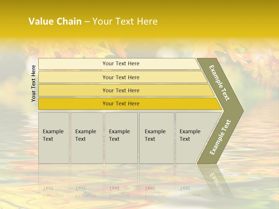 Lake Closeup Yellow PowerPoint Template