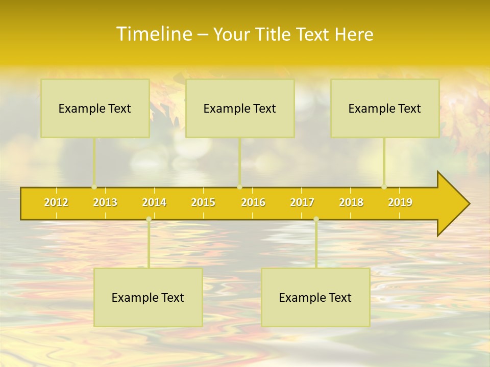 Lake Closeup Yellow PowerPoint Template