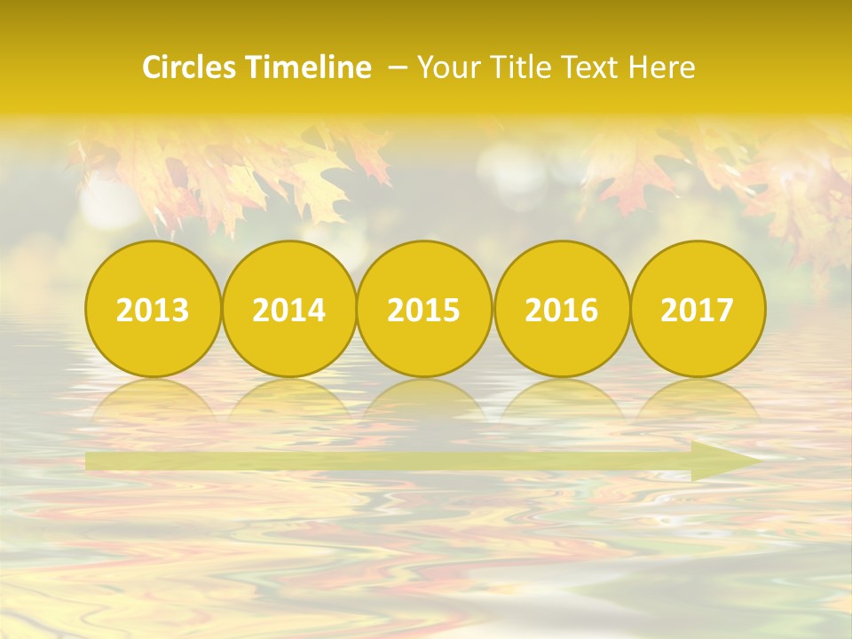Lake Closeup Yellow PowerPoint Template