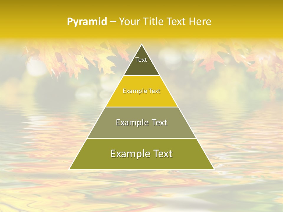 Lake Closeup Yellow PowerPoint Template