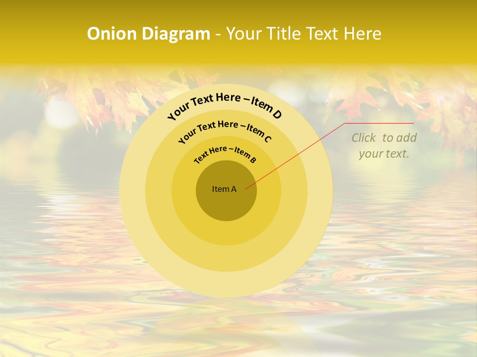 Lake Closeup Yellow PowerPoint Template