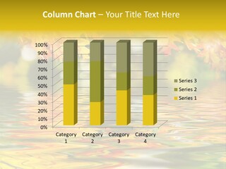 Lake Closeup Yellow PowerPoint Template