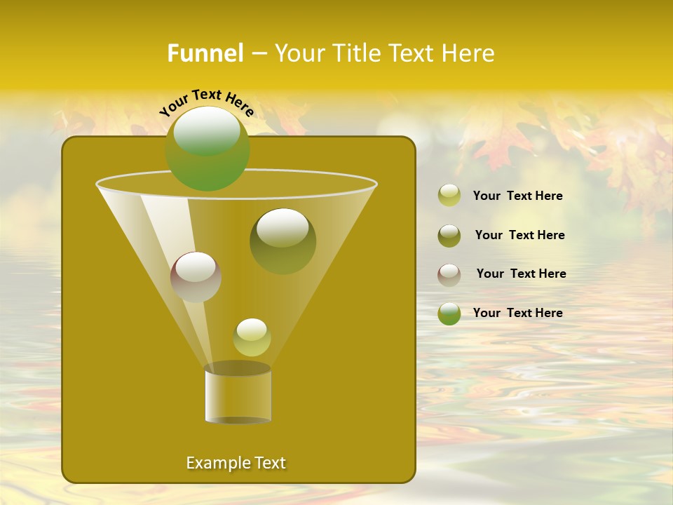 Lake Closeup Yellow PowerPoint Template