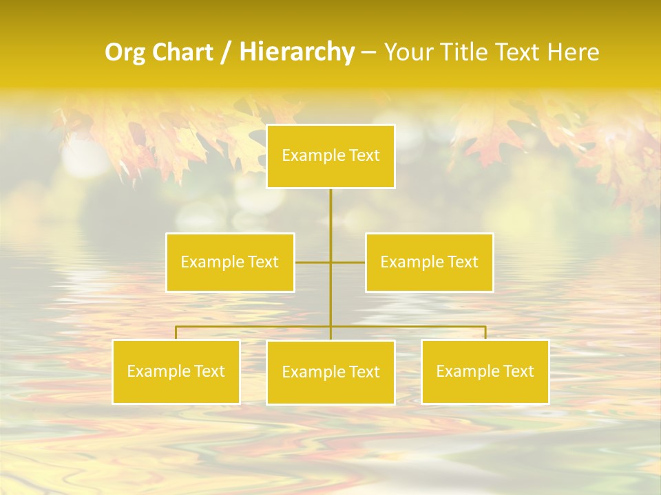 Lake Closeup Yellow PowerPoint Template