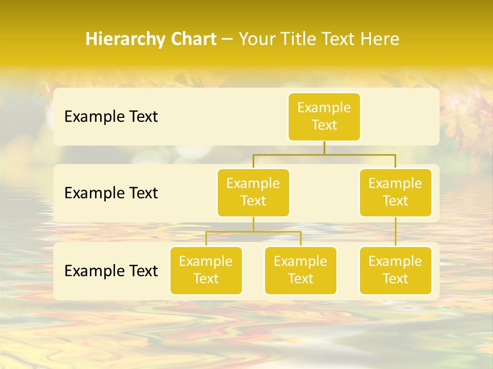 Lake Closeup Yellow PowerPoint Template