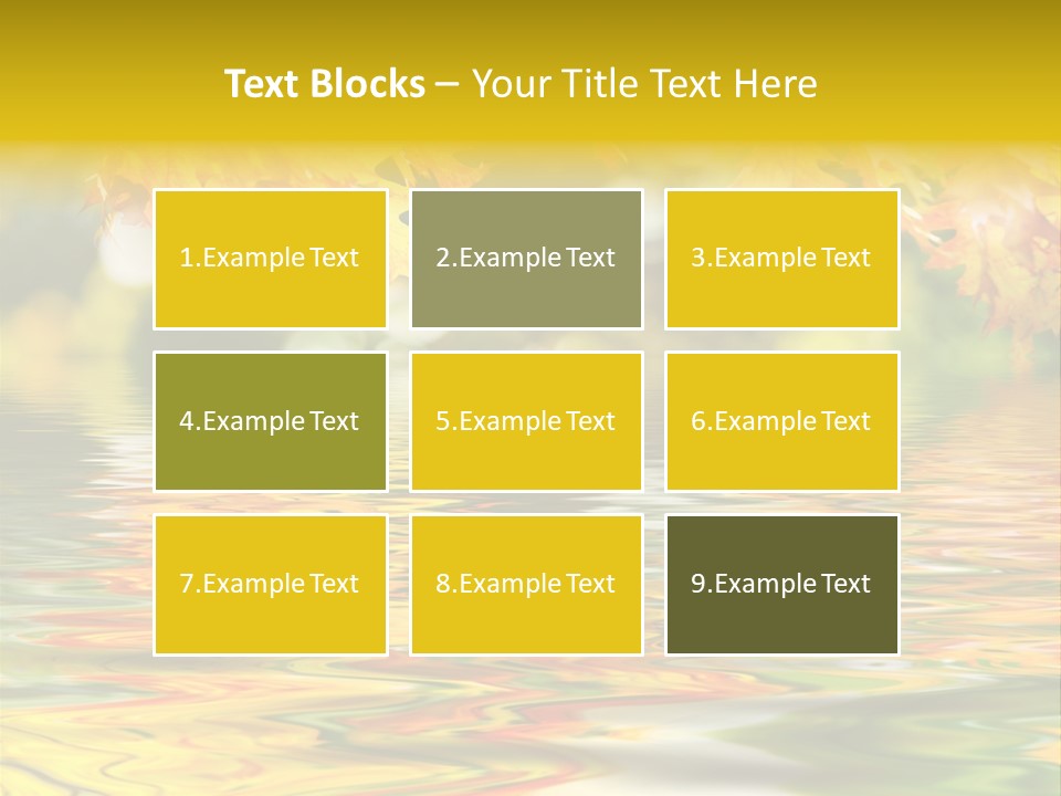 Lake Closeup Yellow PowerPoint Template