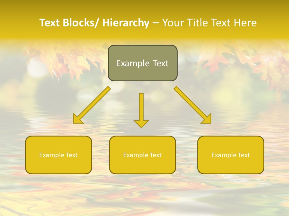 Lake Closeup Yellow PowerPoint Template