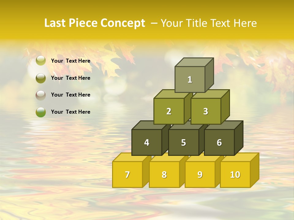 Lake Closeup Yellow PowerPoint Template