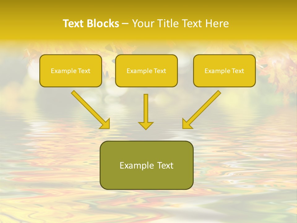 Lake Closeup Yellow PowerPoint Template