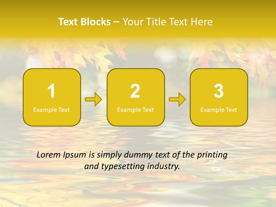 Lake Closeup Yellow PowerPoint Template