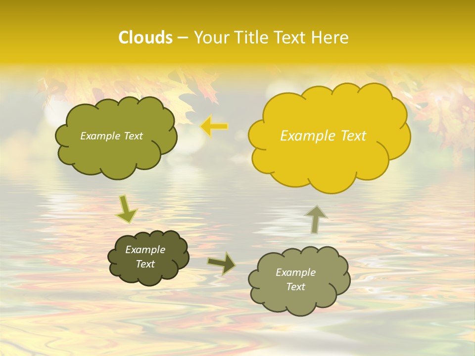 Lake Closeup Yellow PowerPoint Template