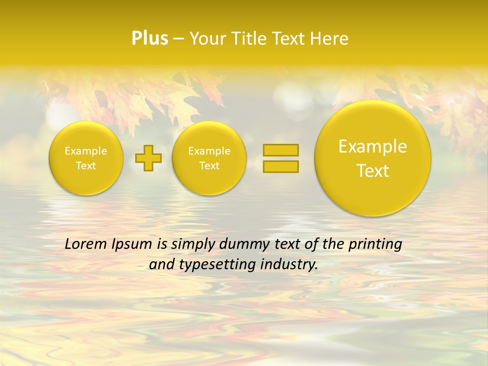 Lake Closeup Yellow PowerPoint Template