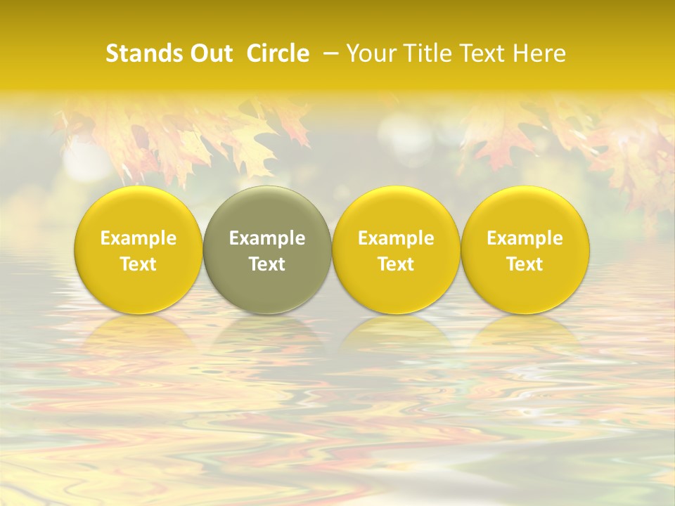 Lake Closeup Yellow PowerPoint Template