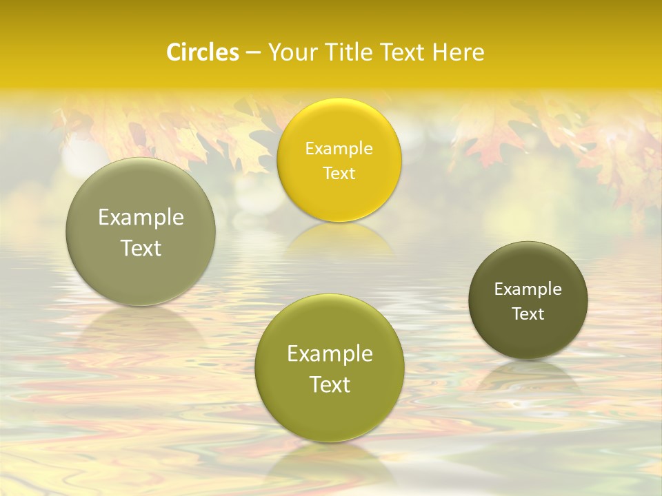 Lake Closeup Yellow PowerPoint Template