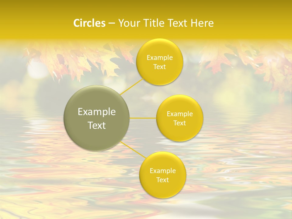 Lake Closeup Yellow PowerPoint Template