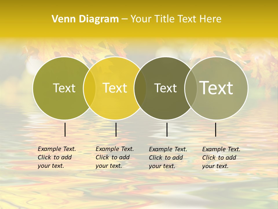Lake Closeup Yellow PowerPoint Template