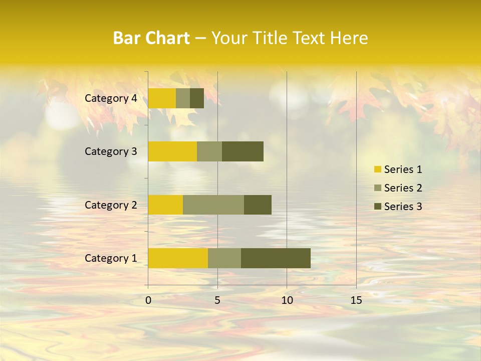 Lake Closeup Yellow PowerPoint Template