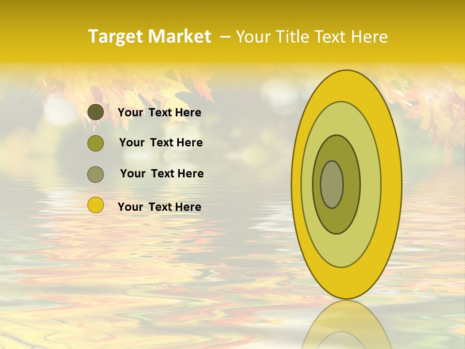 Lake Closeup Yellow PowerPoint Template