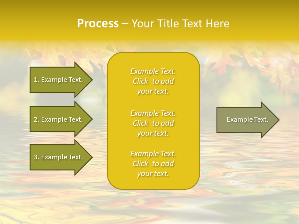Lake Closeup Yellow PowerPoint Template