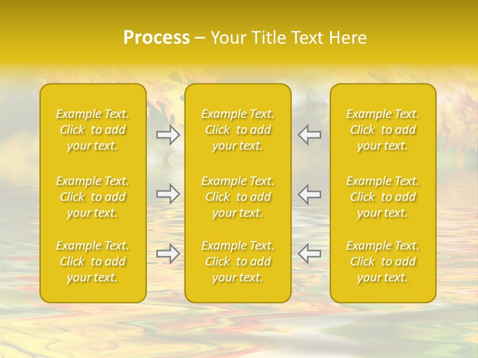 Lake Closeup Yellow PowerPoint Template