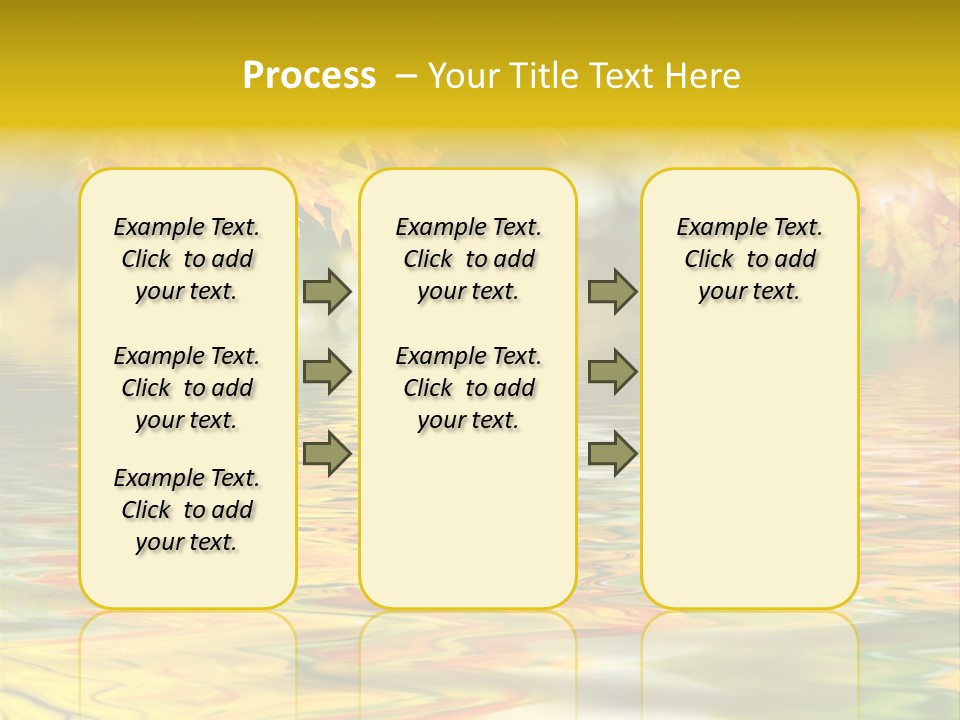 Lake Closeup Yellow PowerPoint Template