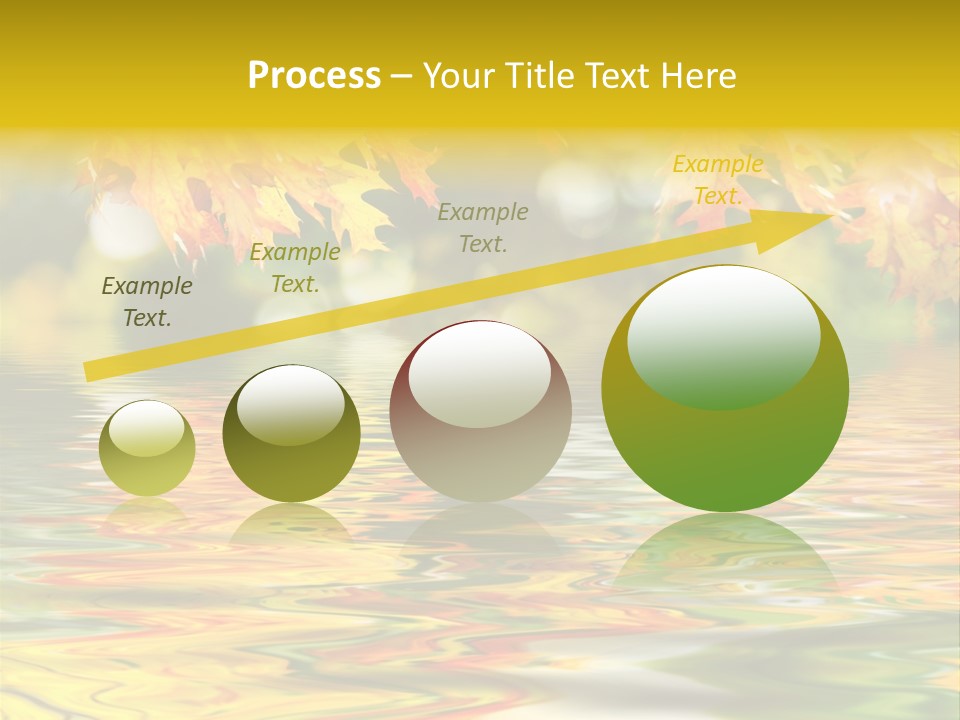 Lake Closeup Yellow PowerPoint Template