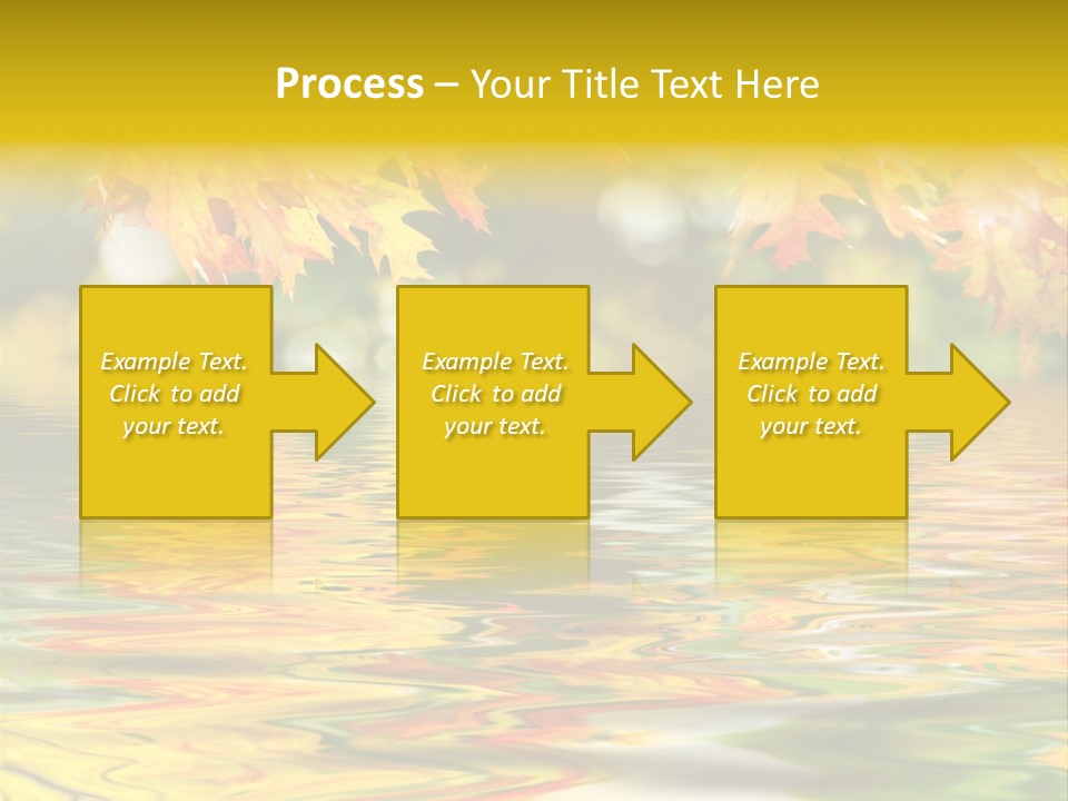 Lake Closeup Yellow PowerPoint Template