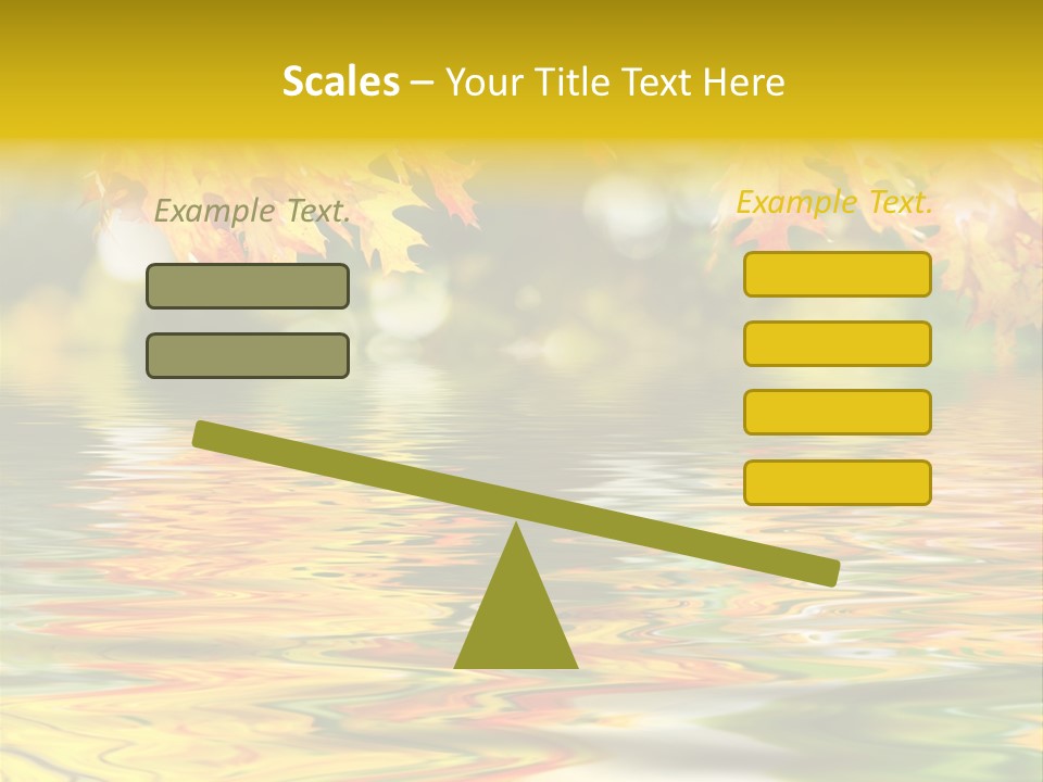 Lake Closeup Yellow PowerPoint Template